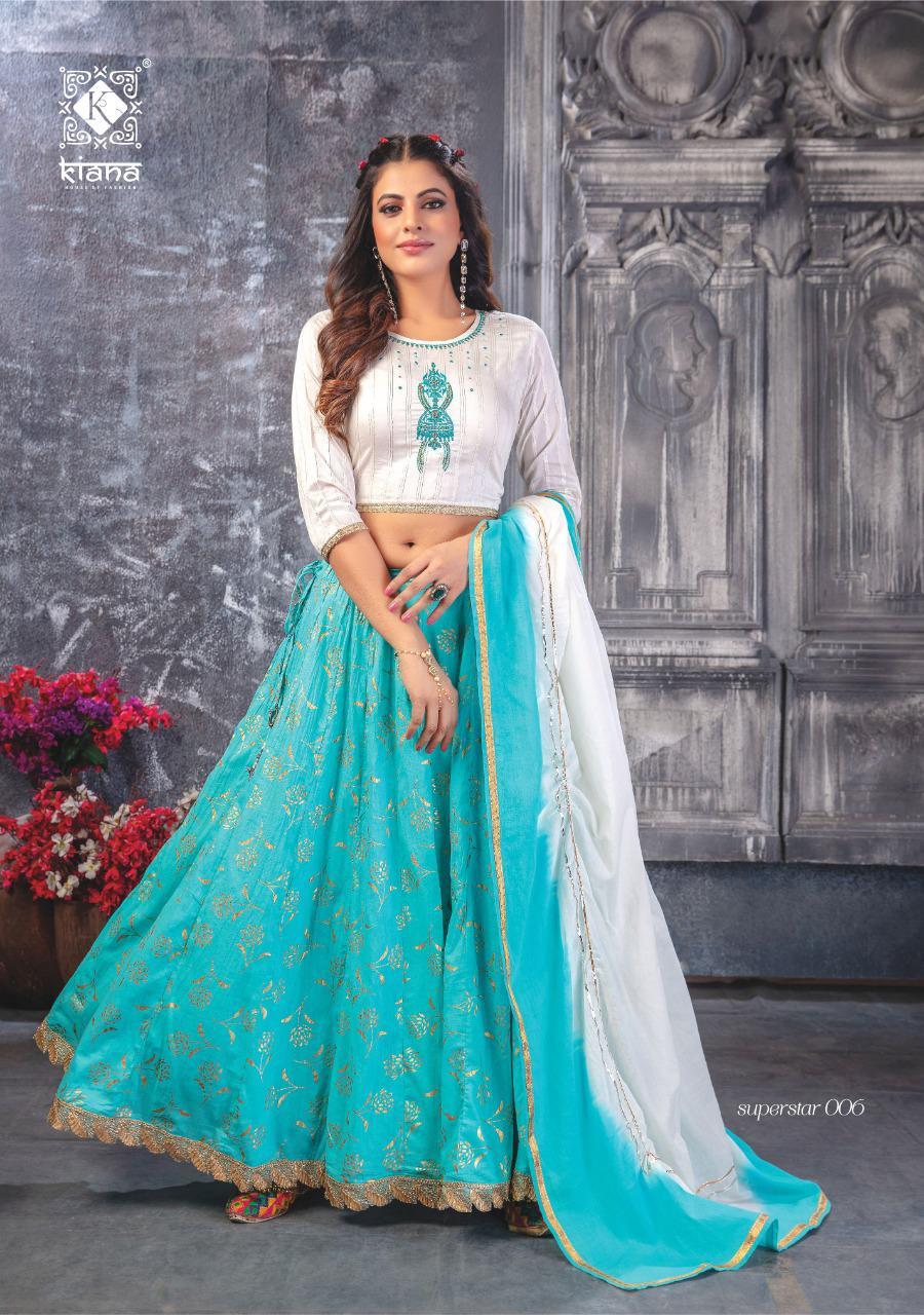 Superstar Ensemble - Chanderi Silk, Lurex Silk, Cotton & Naznin | Traditional Handworked Skirt Plazzo, Crop Top, Skirt & Dupatta, Sizes M To 3xl