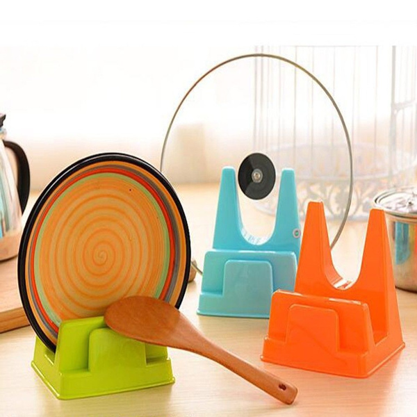 Chopping Board Rack Holder - Plastic, 12.4 X 11.9 X 12 Cm , Random Color For Kitchen Use, Lightweight 70 Gms, Easy Storage Solution
