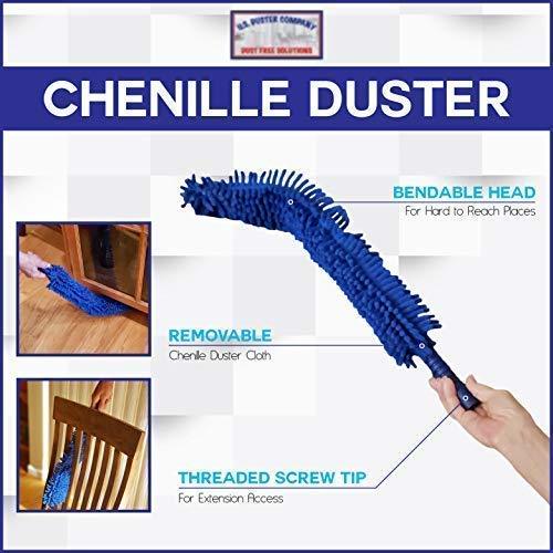 Fan Cleaning Brush - Microfiber Telescopic Rod, 1.2 Mtr Length (Extended), Random Shade | Lightweight 350 Gms, Ideal For Home Appliance Use