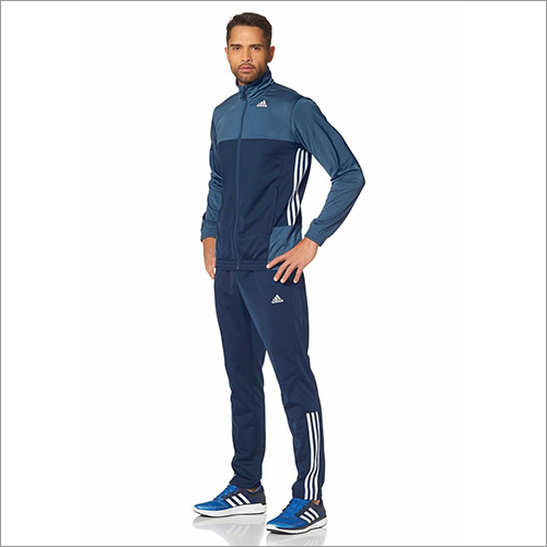 Mens Slim Fit Tracksuit - Super Poly Fabric, All Sizes Available, Features Polyester Cotton Blend