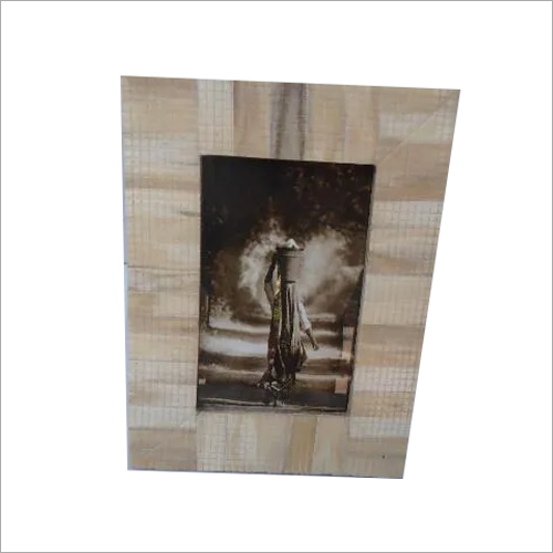 Printed Photo Frame - Wood Material, Beige Color, Modern Rectangular Design | High Quality, Matte Finish with Unique Prints
