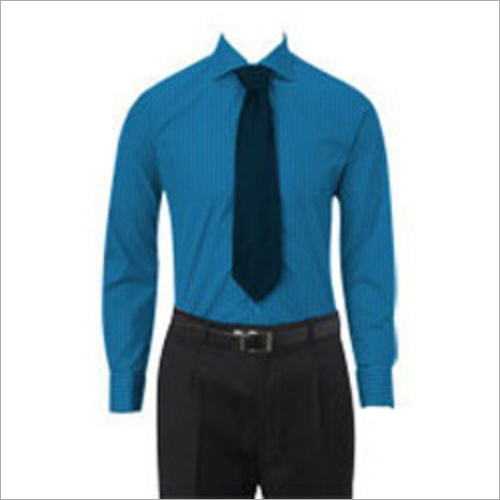 Blue Mens Office Uniform