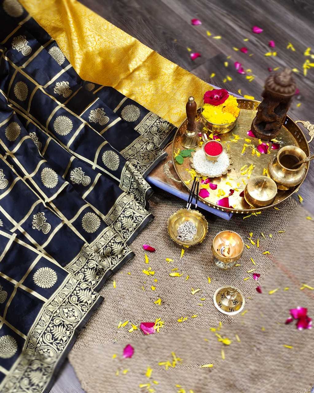 Black Colour Hindustani Saree