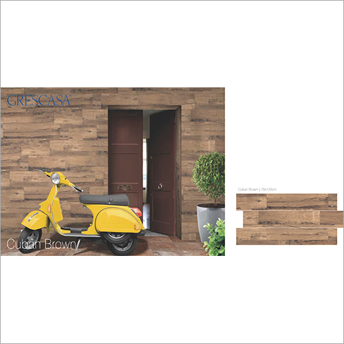 सिरेमिक 20X120 सेमी क्यूबन ब्राउन टाइल्स