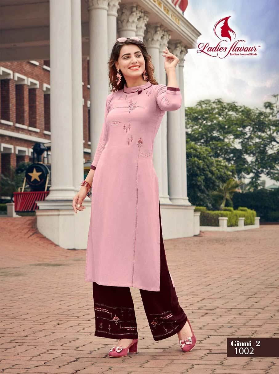 Ginni Vol-2 Rayon Kurti Catalogue Set - Color: As Per Catalog
