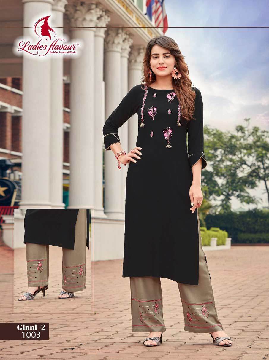 Ginni Vol-2 Rayon Kurti Catalogue Set - Color: As Per Catalog