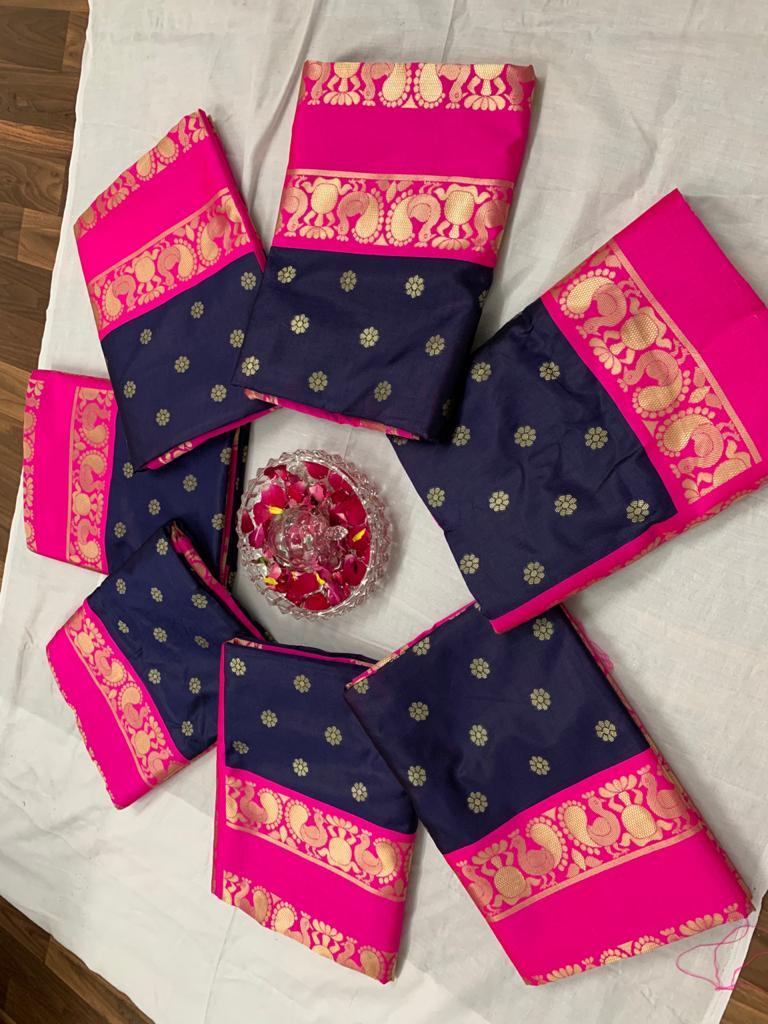 Multi Colour Ladies Pure Fancy Silk Saree