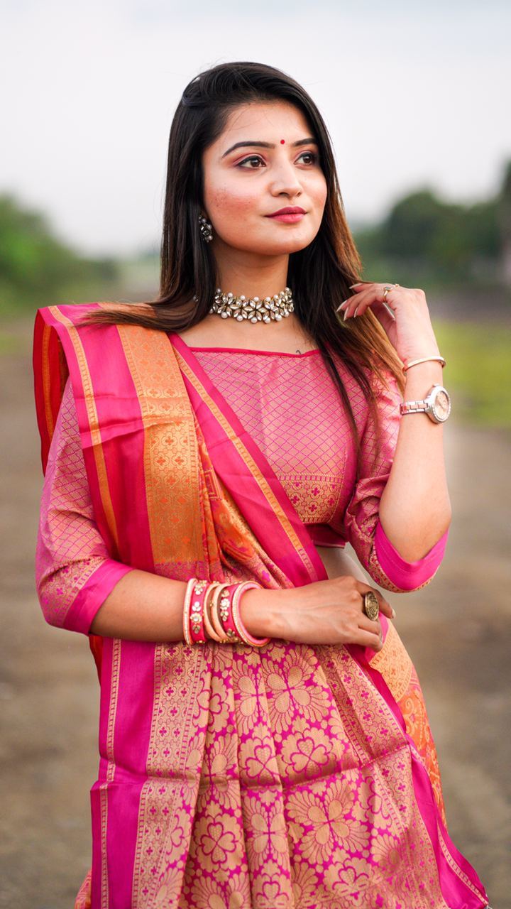 Multi Colour Ladies Party Wear Silk Saree