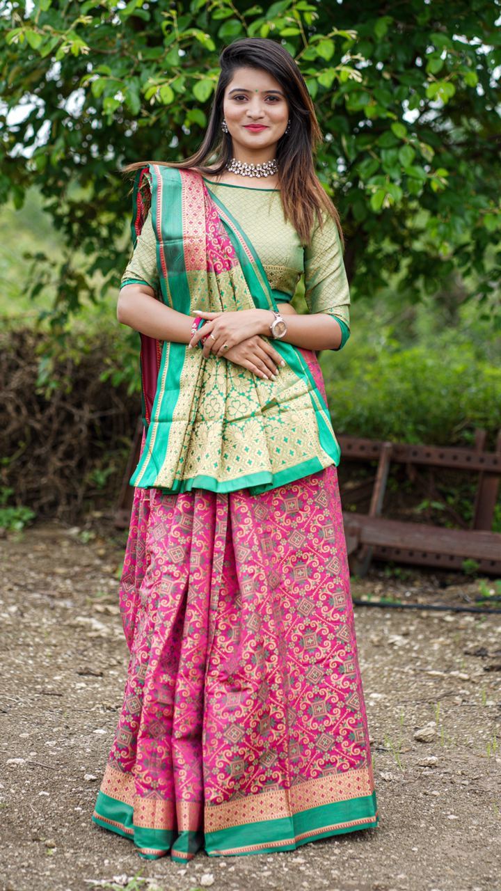 Multi Colour Ladies Party Wear Silk Saree