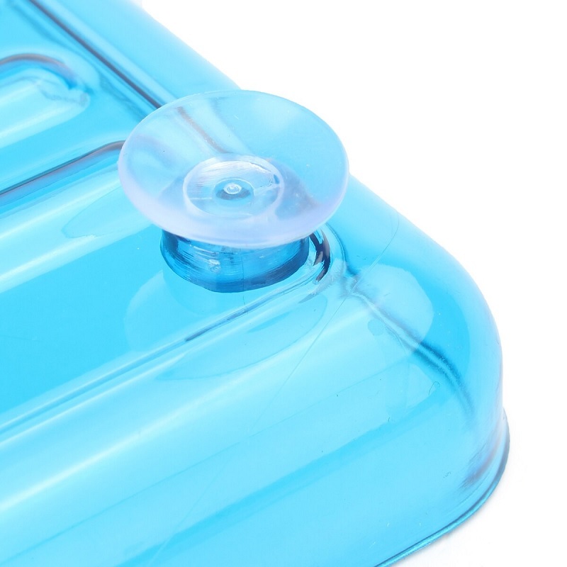 Plastic Waterfall Suction Soap Tray - 13x9x2 Cm, Random Color, Lightweight 50 Gms Ideal For Bathroom Use