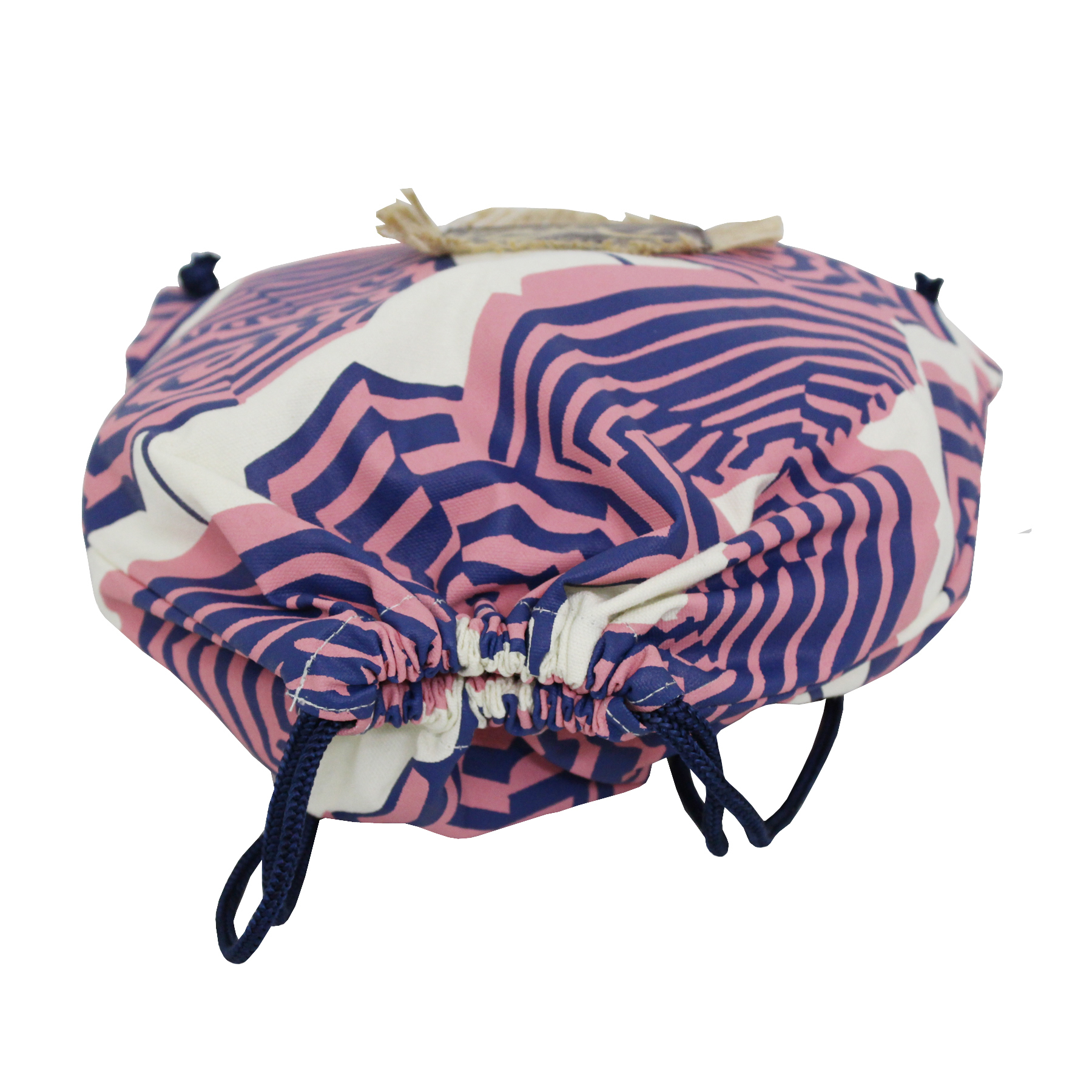 Washed Canvas Drawstring Backpack - 41h X 34w Cm, Eco-friendly Umbrella Print, Reusable Design, 148 Grams, Custom Colors Available