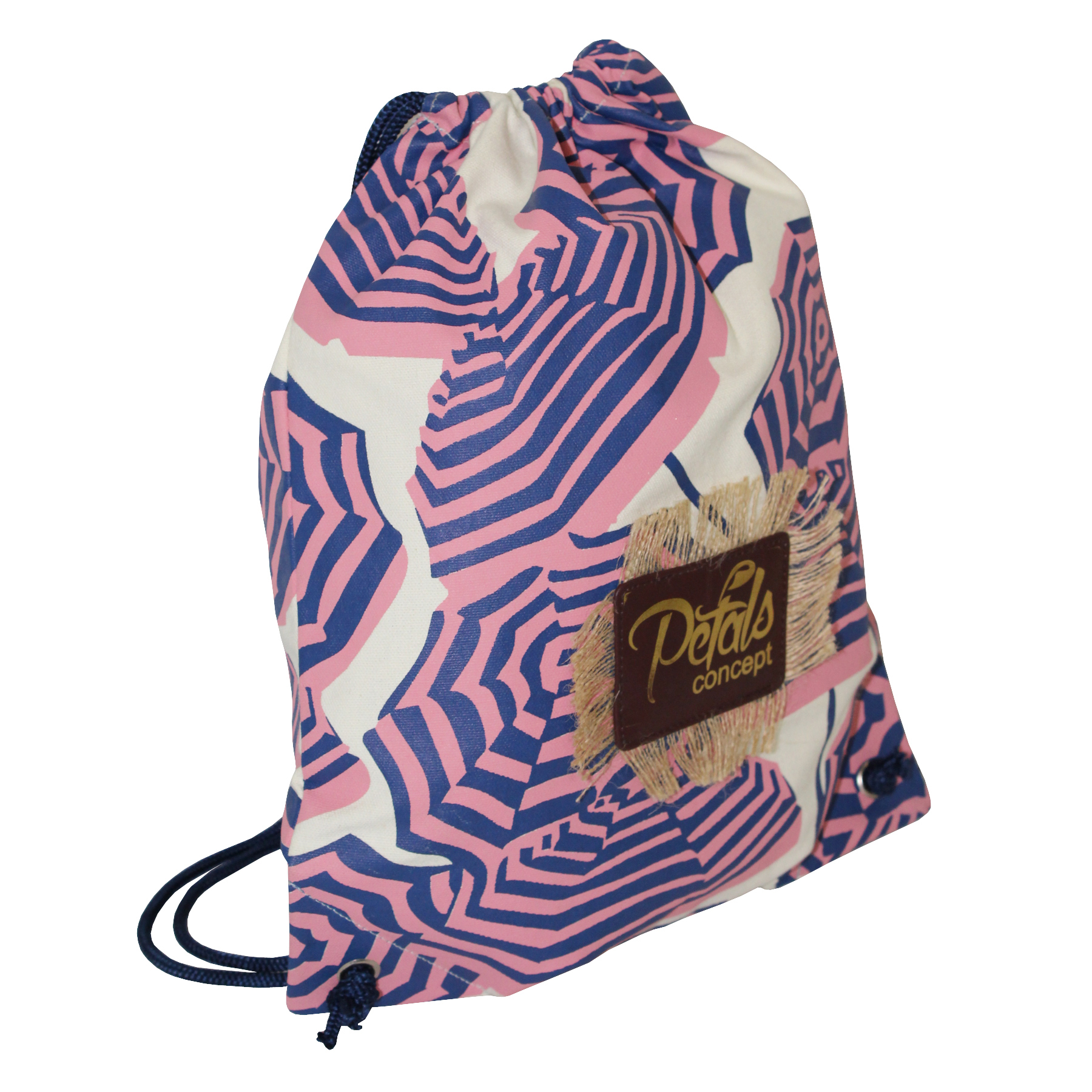 Washed Canvas Drawstring Backpack - 41h X 34w Cm, Eco-friendly Umbrella Print, Reusable Design, 148 Grams, Custom Colors Available
