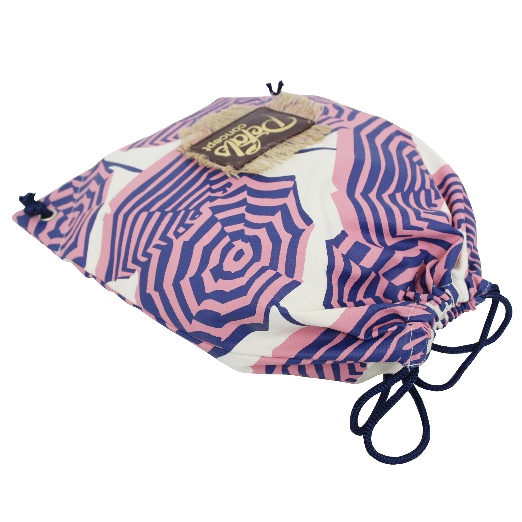 Washed Canvas Drawstring Backpack - 41h X 34w Cm, Eco-friendly Umbrella Print, Reusable Design, 148 Grams, Custom Colors Available