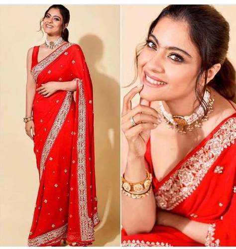 Red Designer Bollywood Saree