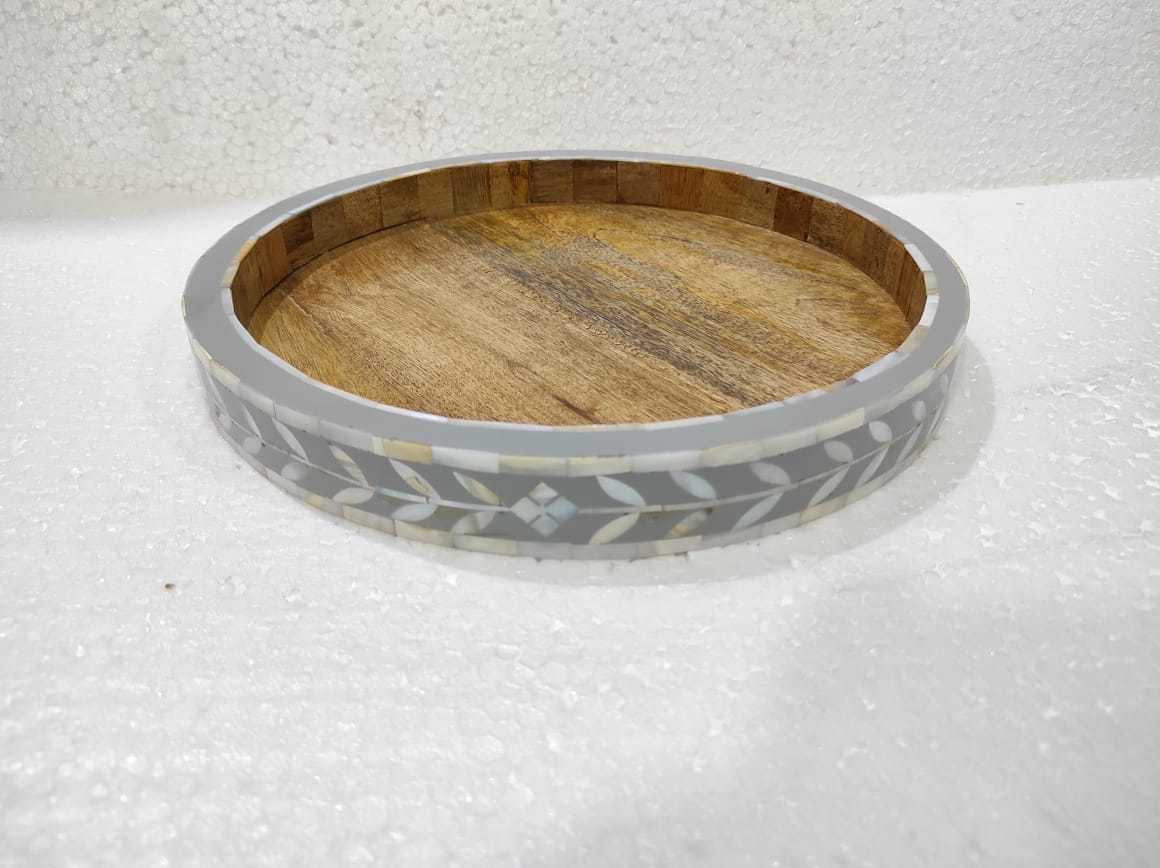 Durable Mother Of Pearl Inlay Serving Tray