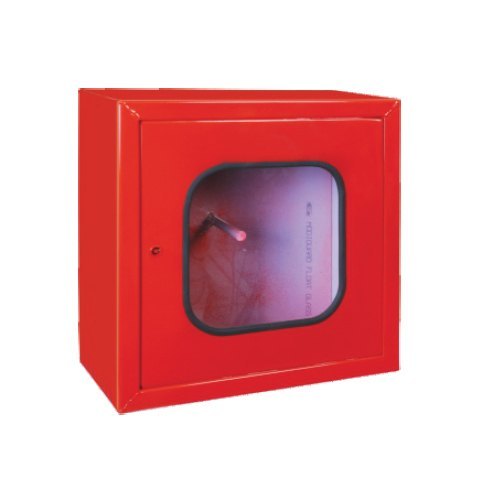 Fire Hose Cabinet - Mild Steel, 450x600x250 Mm , Fire Fighting Essential In Red