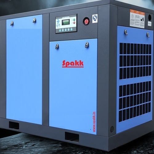 Spakk Screw Type Air Compressor - 700mm Height, 920mm Width, 900mm Length | Direct Driven, Lubricated, Silent Operation, 12-Month Warranty, Easy Maintenance, Large Air Displacement