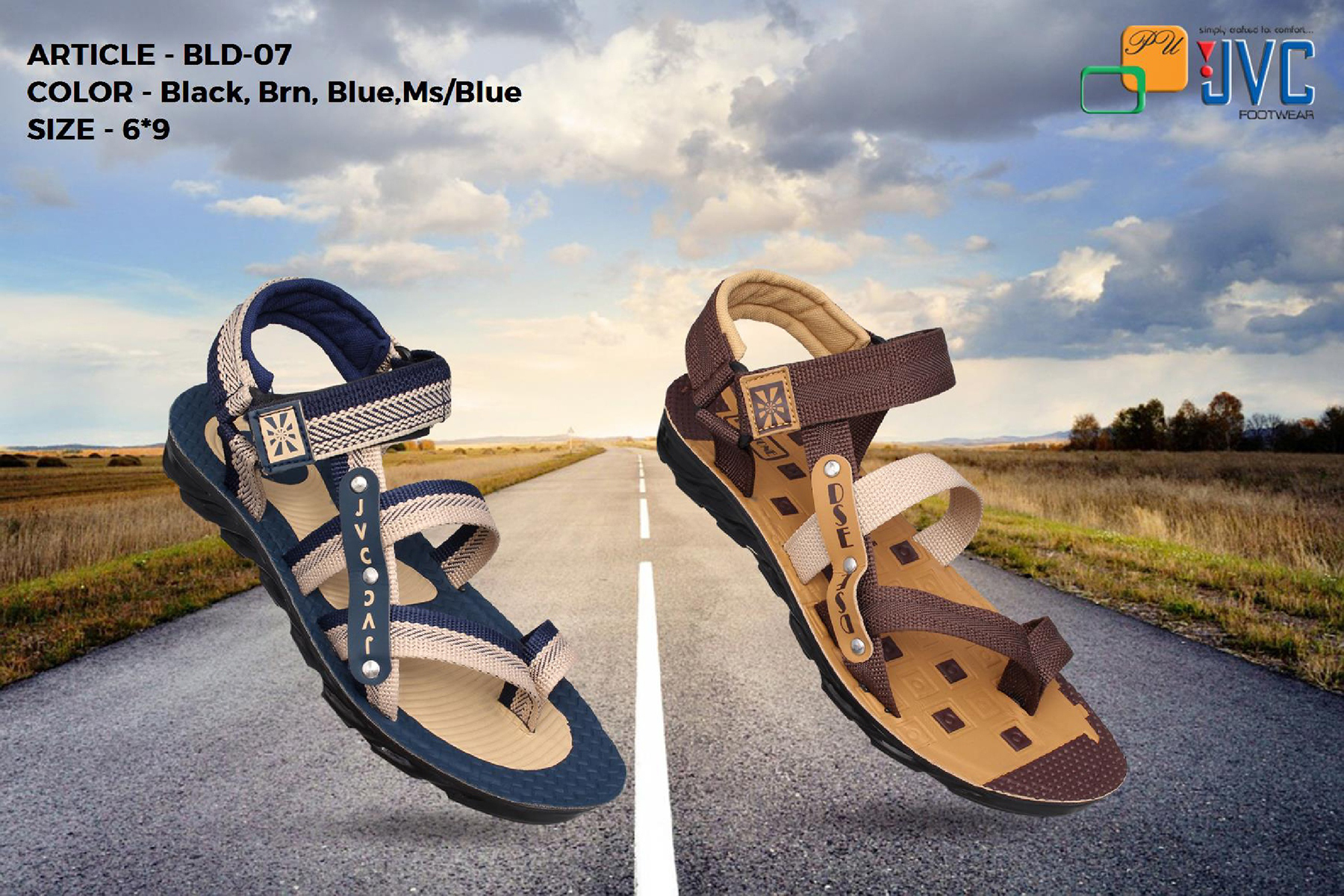 Fabric Men Pu Sandal