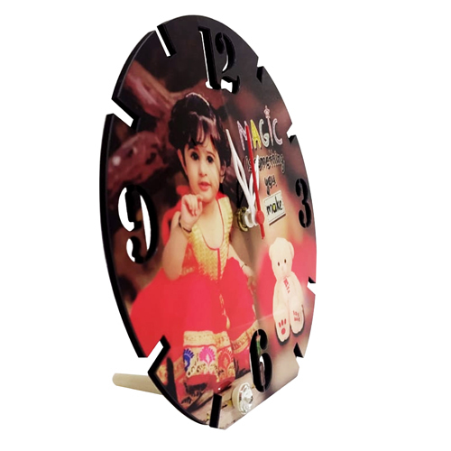 Sublimation Mdf Clock Picture Frame - Frame Color: White