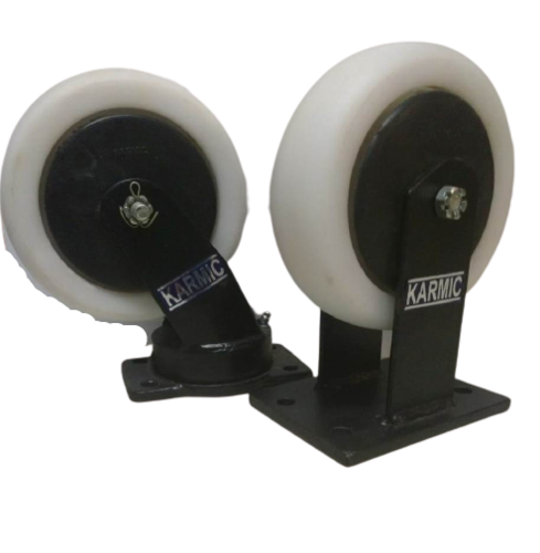 पीपीएस व्हील के साथ पाउडर कोटेड मीडियम ड्यूटी कैस्टर