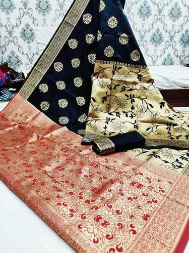 बहुरंगी सुंदर सॉफ्ट सिल्क साड़ी