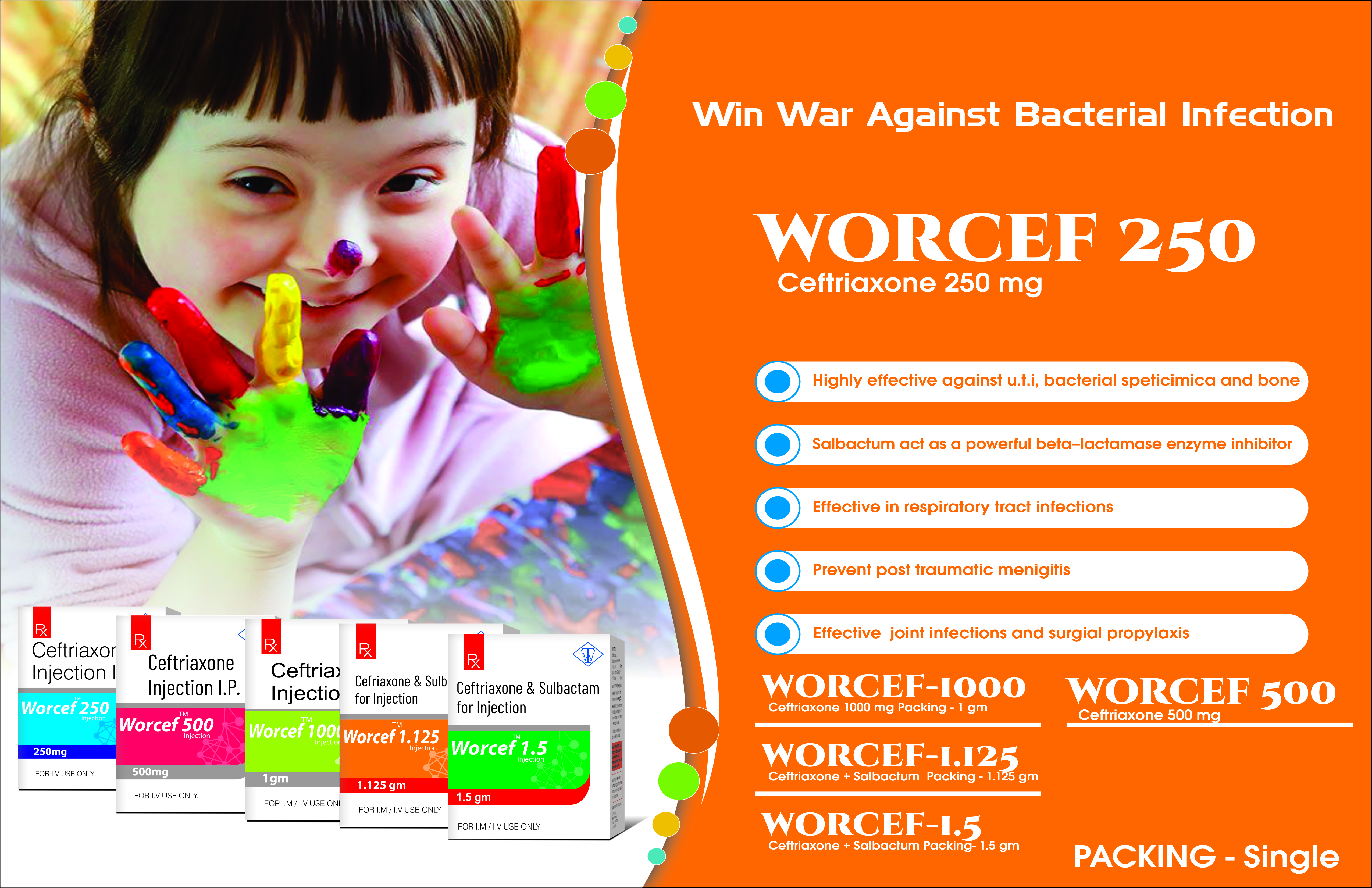 Truworth Worcef 250 (Ceftriaxone 250 Mg Injection) - Formulations Type: Injectables