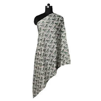 Fine Wool Screen Printed Stole