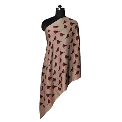 Fine Wool Screen Printed Stole