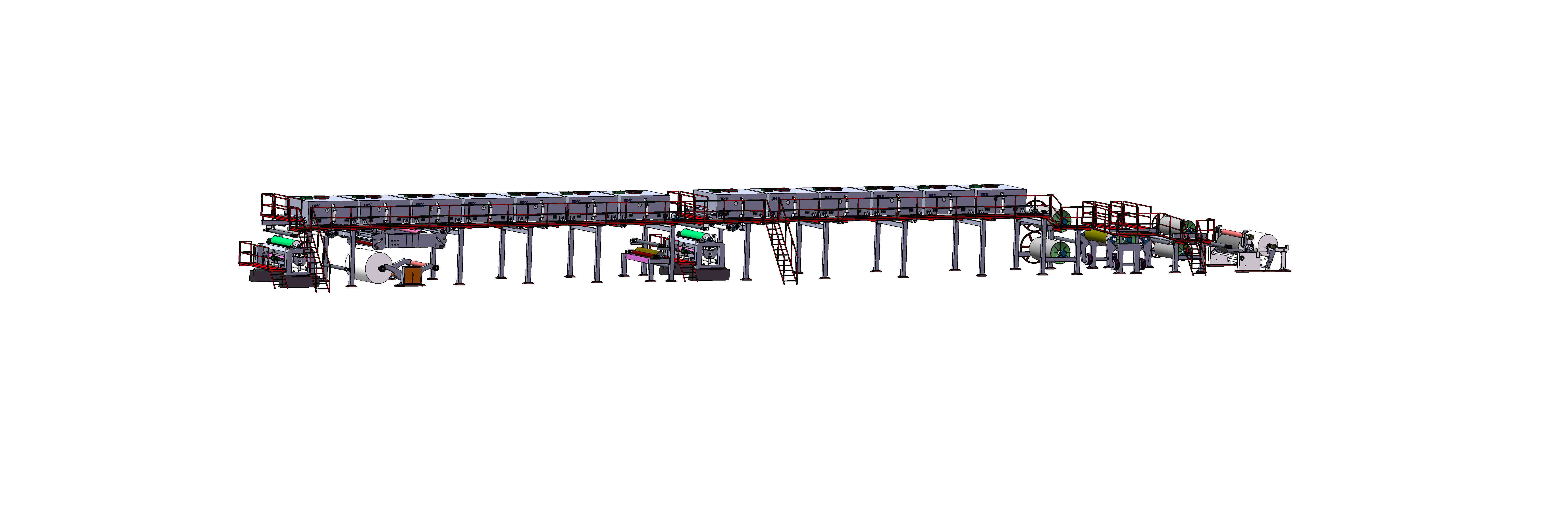 White Top Liner Coating Machine - Stainless Steel, Customizable Widths & Speeds | Automatic Operation, High Speed, Low Energy Consumption, Duplex Rewinder & Unwinder