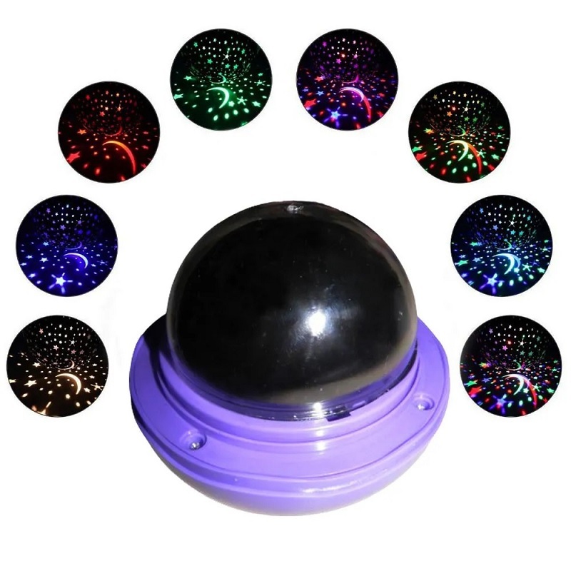 Star & Moon Master Projector Light - Plastic | 12 X 13 Cm Dimensions, Random Shade, Ideal For Bathroom Ambiance And Relaxation