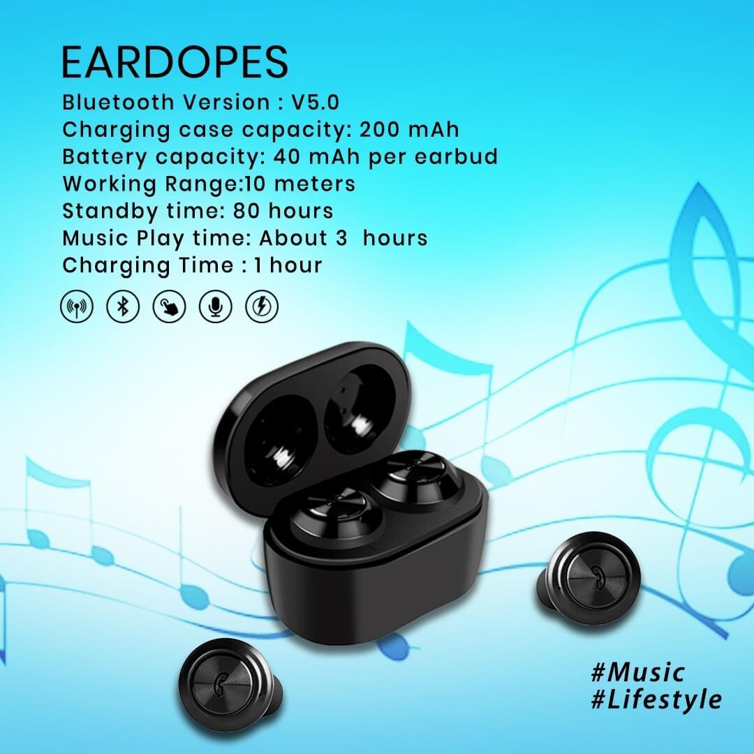 Black Bluetooth Eardopes