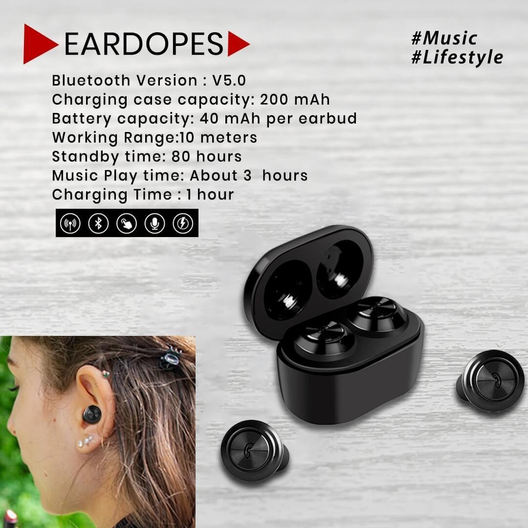 Black Bluetooth Eardopes