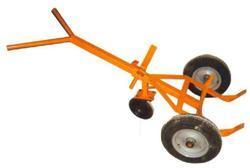Drum Trolley - M.s. Painted, 3-wheeler Heavy Duty V-type For 210 Ltr Drums | Durable Uhmw-pe Wheels, Easy Lifting, Safe Shifting