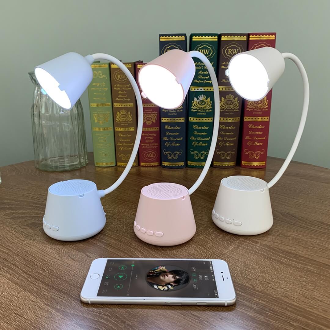 Abs Plastic Led Lamp With Bluetooth Speaker