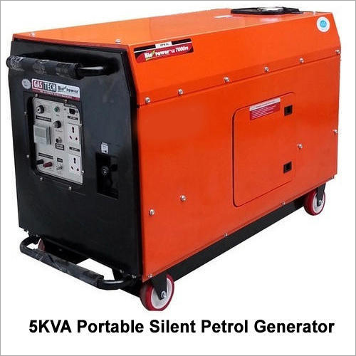 5 kVA पोर्टेबल साइलेंट पेट्रोल जनरेटर