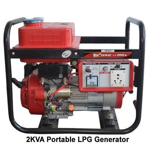 2 kVA Portable LPG Generator - 2.6 kVA Rated Power, 220 Volt AC Output | Lightweight, Compact, Ideal for Outdoor Use