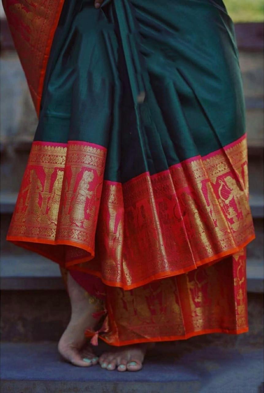 Multi Colour Border Pattern Saree