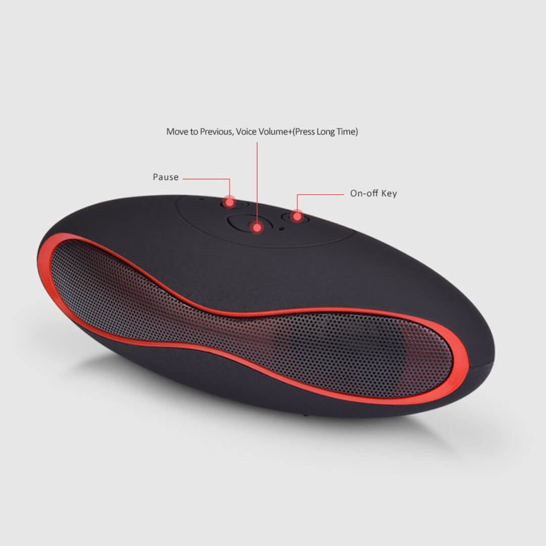 Mini X6 Bluetooth Speaker - Plastic, Standard Size | Wireless Bluetooth Connection, Hifi Sound, Multi-pattern Music Play, Fm Radio Function