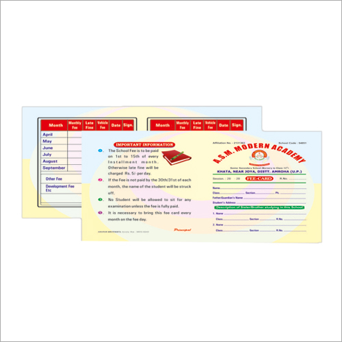 Paper Printed Feed Card
