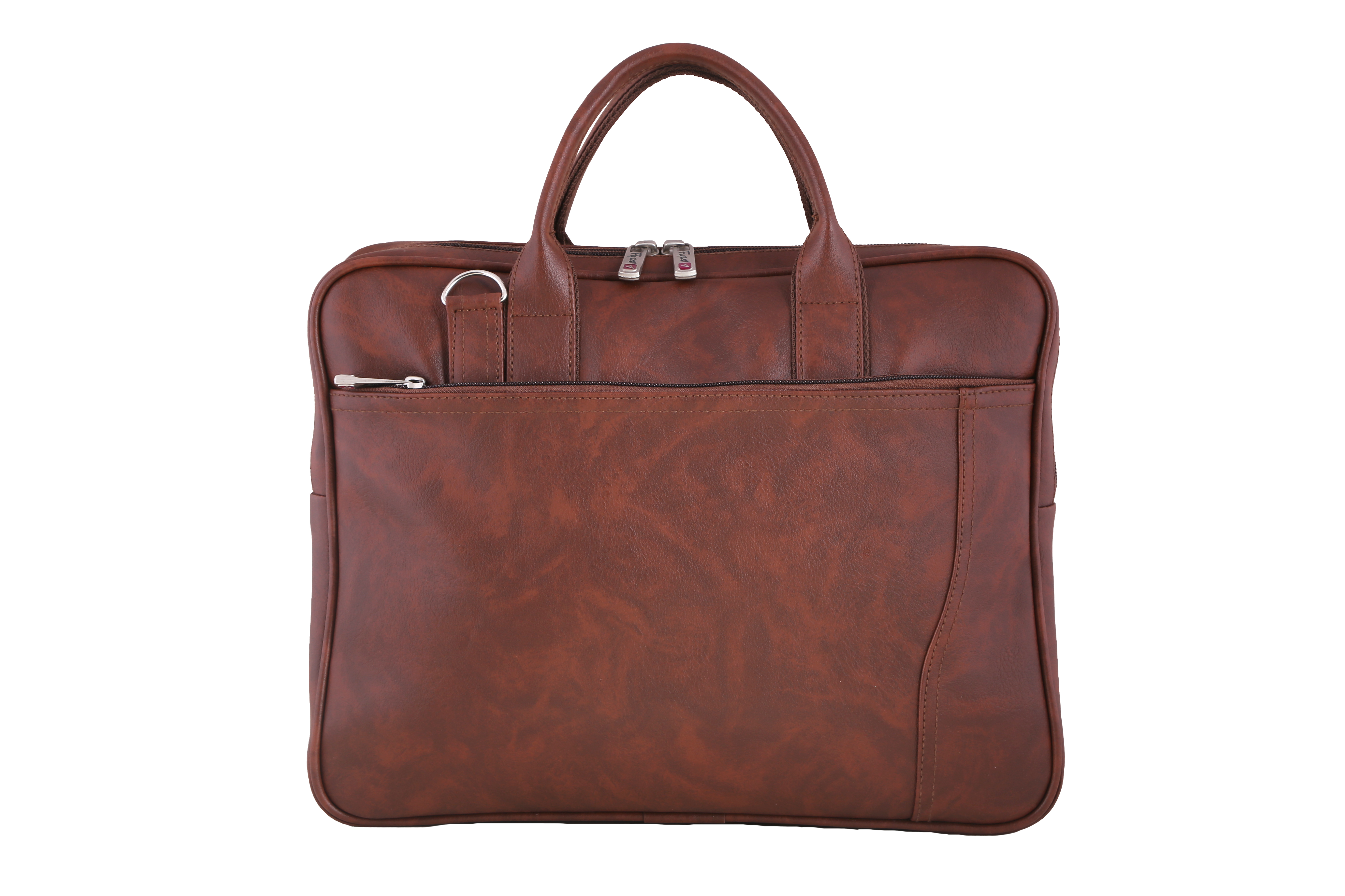 Leatherette Laptop Bag - Leather Material, 15x11x3 Inches, Tan Color | Classic Vintage Style, Fits 15-inch Devices, Neatly Organized