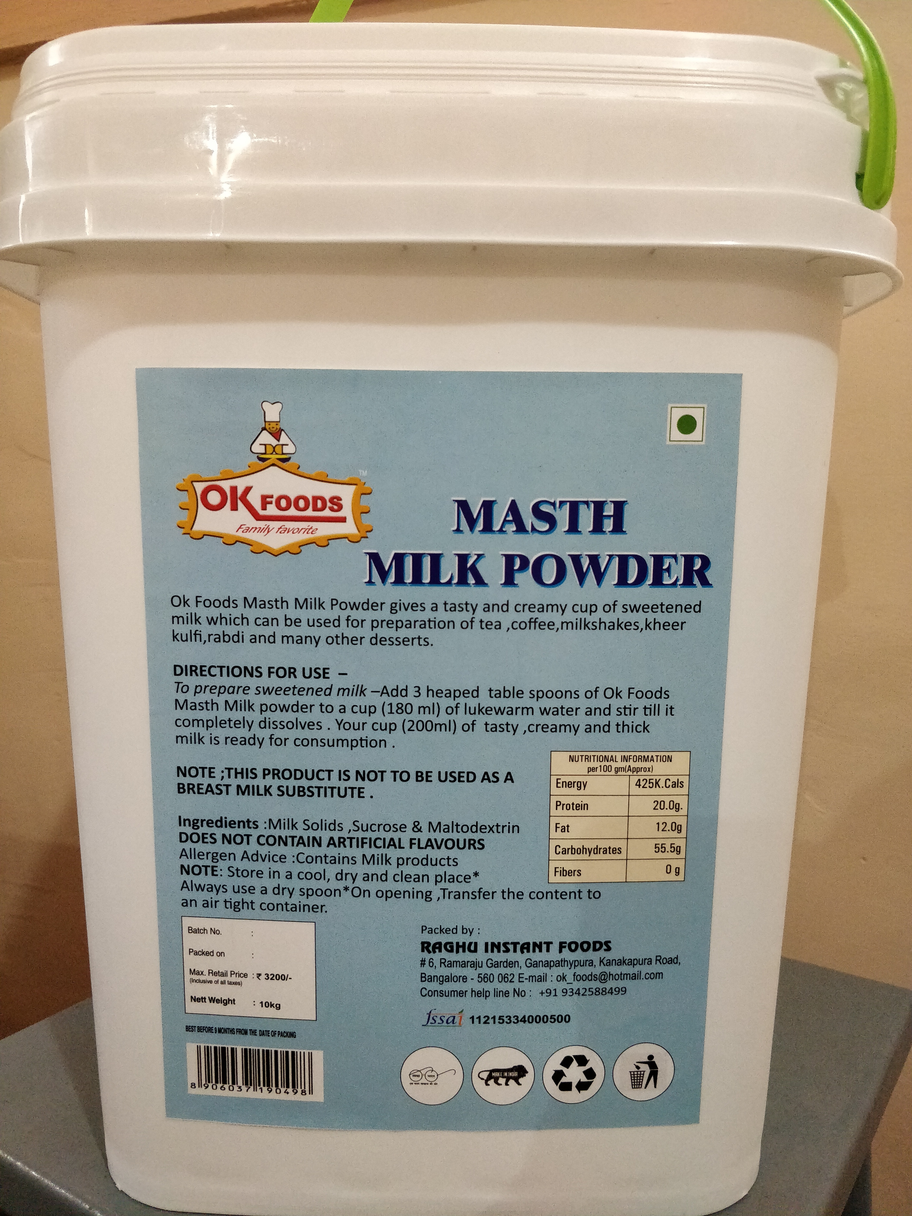 Dairy Whitner - Milk Powder 10 Kg, 30x40x50 Cm, 26% Fat | Creamy Texture, Easy Mixing, Long Shelf Life