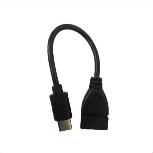 Type C OTG Cable - Black, Round Stranded Conductor | Connects USB Devices to Phones/Tablets, Transfer Photos from Cameras