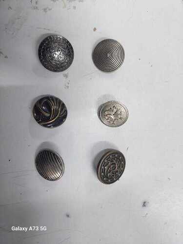 Golden Metal Diecast Button