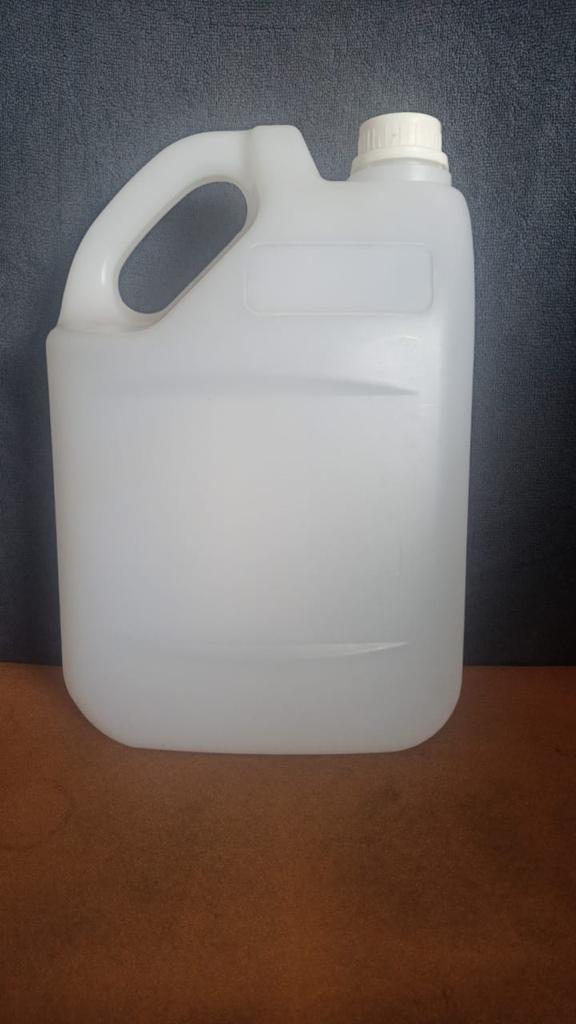 Plastic Jerry Can - Hdpe 5 Ltr, Natural Milky Color | Durable, Lightweight 220-320 Grams, Screw Cap, Ideal For Chemicals & Fluids