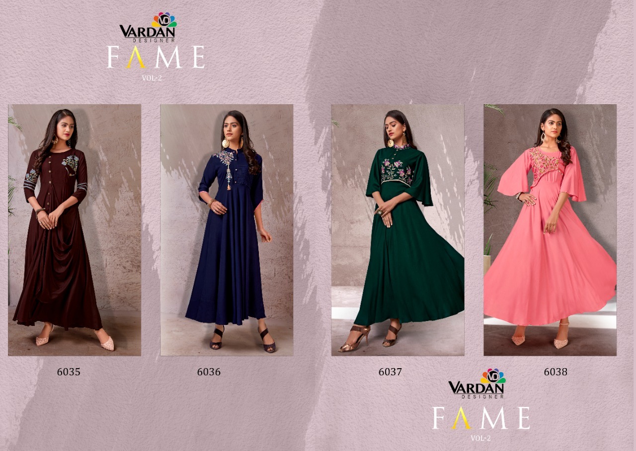 Dry Cleaning Fame Vol-2 14kg Heavy Riyon Long Kurti