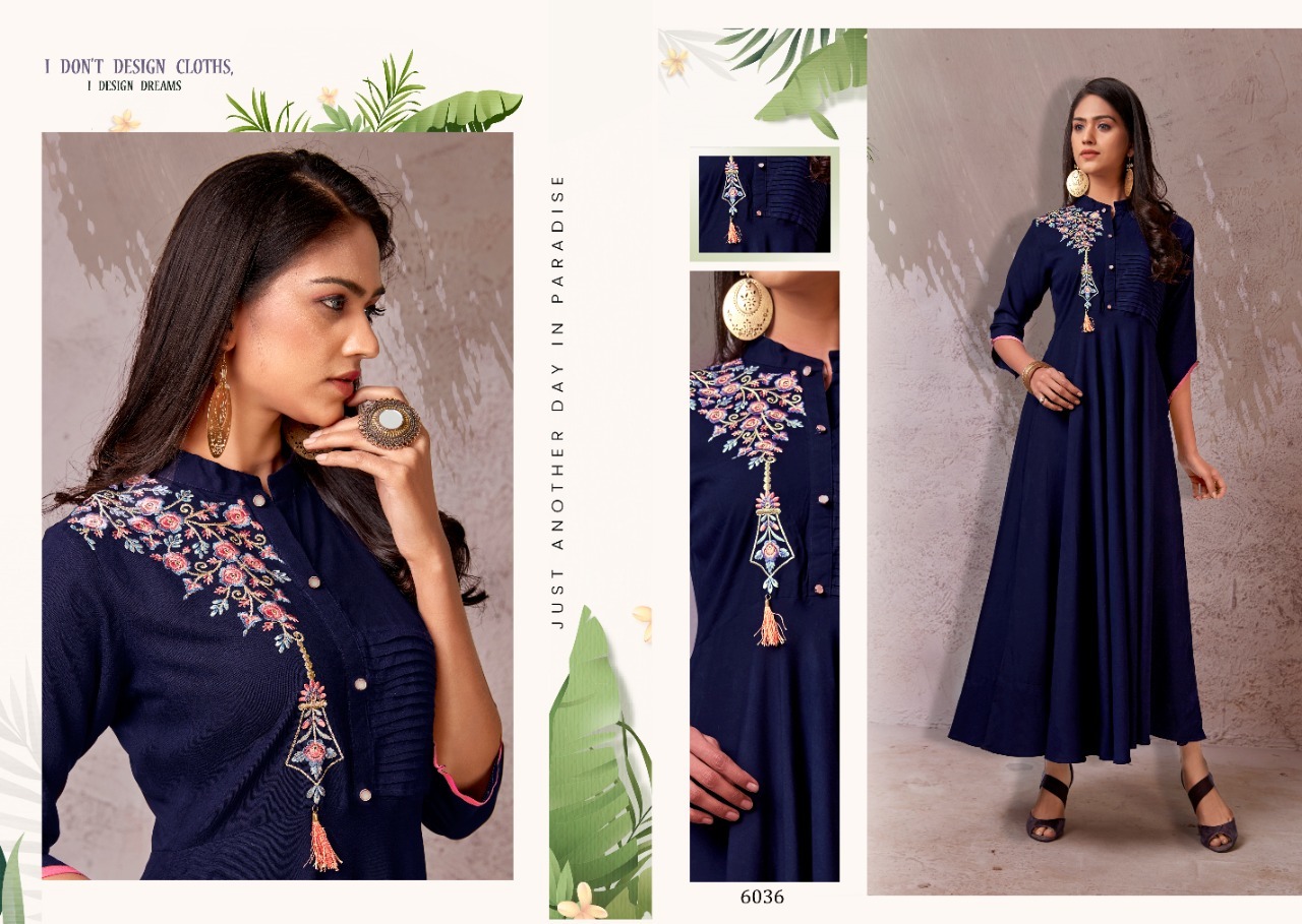 Dry Cleaning Fame Vol-2 14kg Heavy Riyon Long Kurti