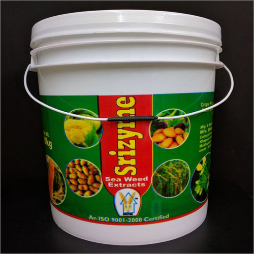 Zyme Plastic Bucket - Durable Plastic Material | Versatile Utility for Home, Garden, or Workshop Use - Easy to Clean, Lightweight, and Stackable