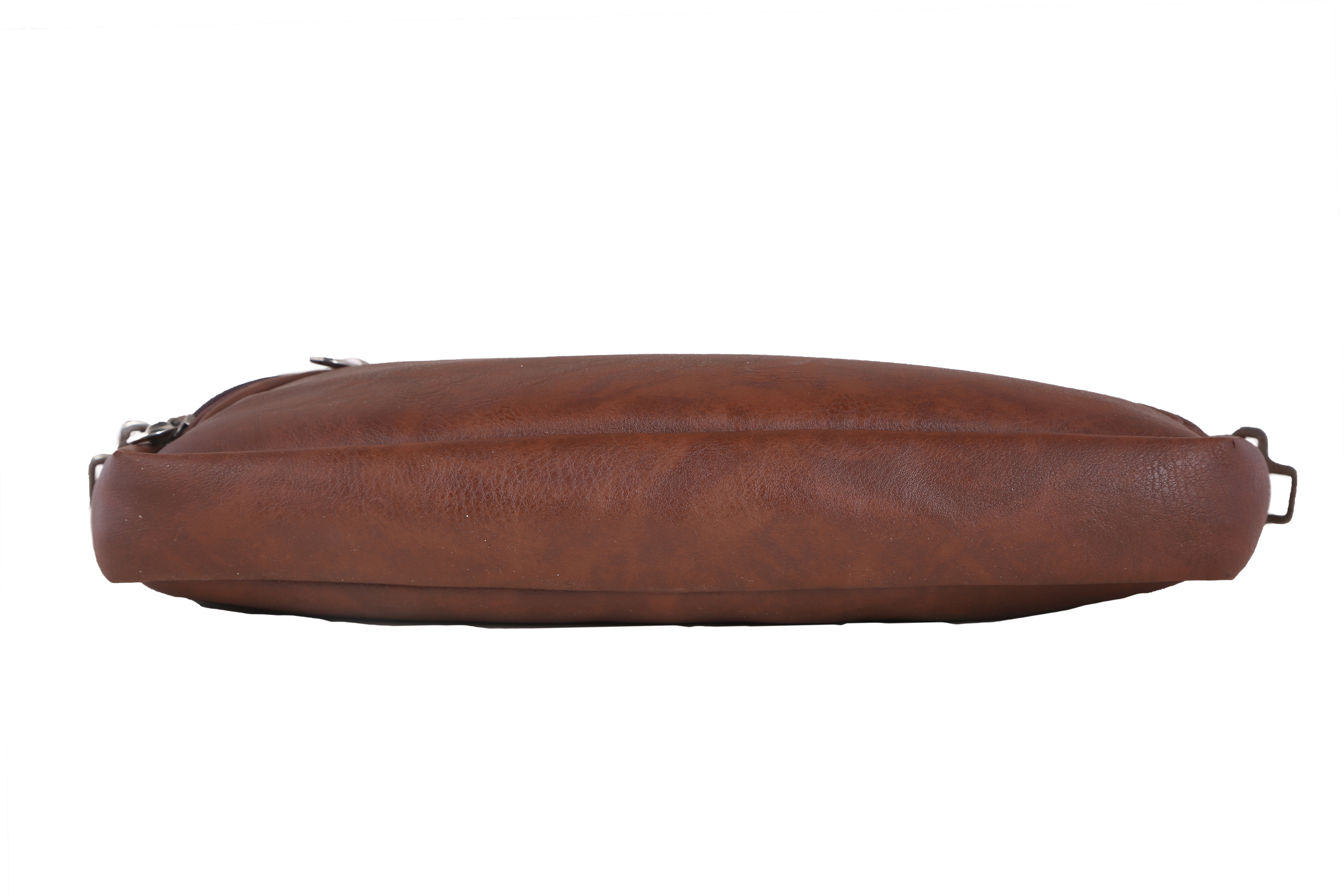 Messenger Laptop Bag - Leather, 15x11x3.5 Inch, Brown | Capacity: 5 Liters/day, Solid Design, Zip Closure, Lightweight At 500 Grams