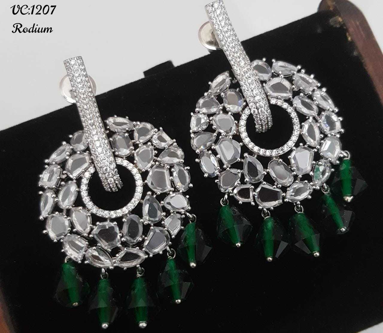 Fancy Rose White Ad Earrings Excellent
