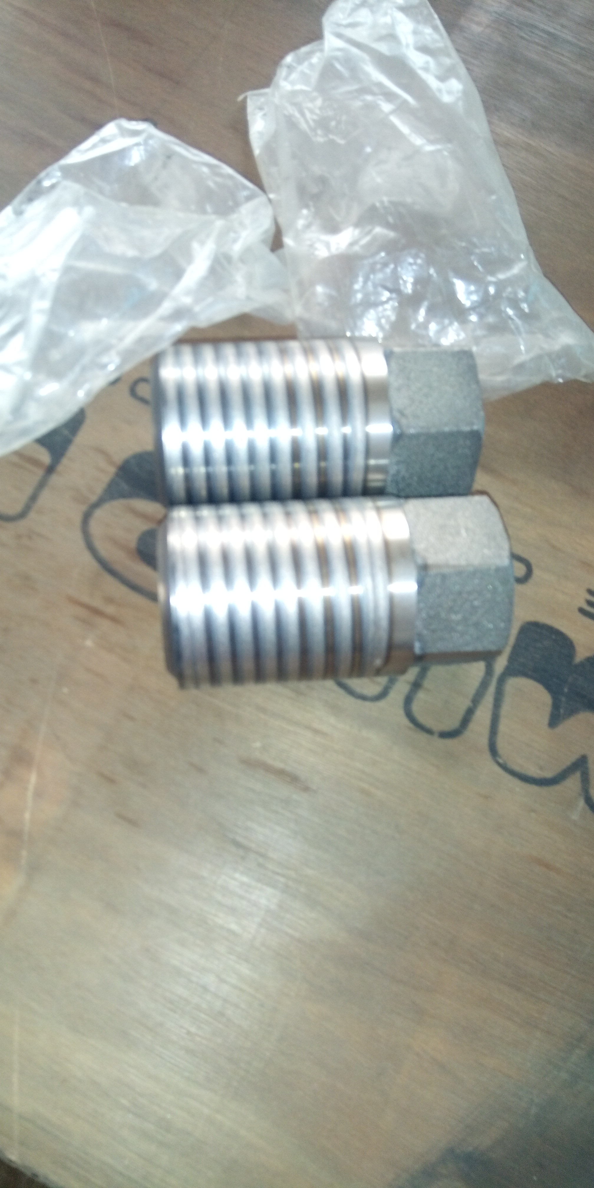 Plunger Tip - Ceramic 60x32 Round Design , Laser Cut Finish In Silver - Pack Of 2